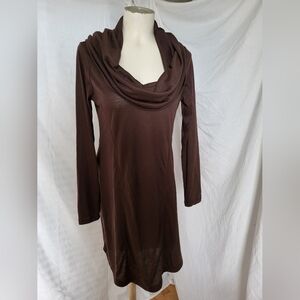Lole Brown Long Sleeve Cowl Neck Dress, Size 3 ( See Messurements)